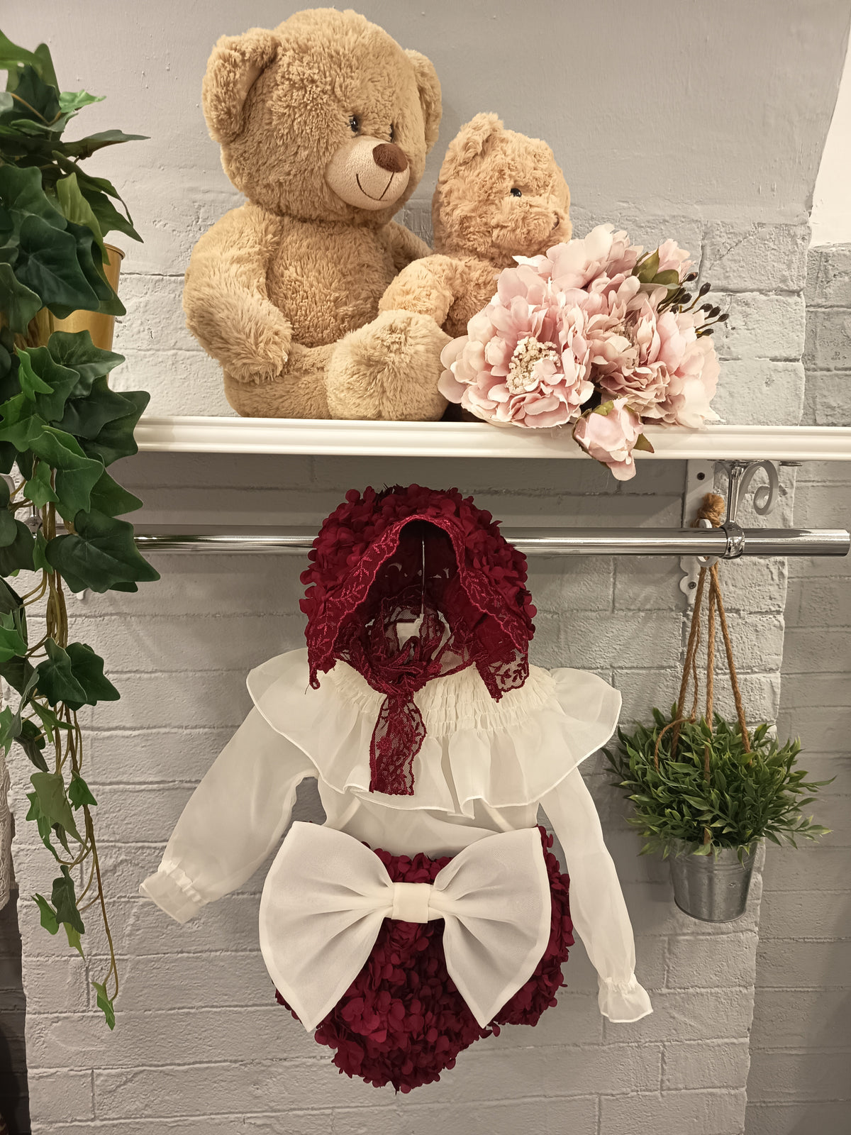 Completo rose borgogna
